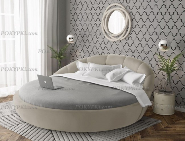 Круглая мягкая кровать Милана